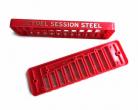 Comb Plastic Blues Session Steel - cherry red