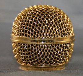 24kt Gold Plated Shure SM-58 Microphone Grille