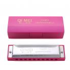 DEAL OF THE DAY - QIMEI Harmonica 10 holes Key of C (Pink)